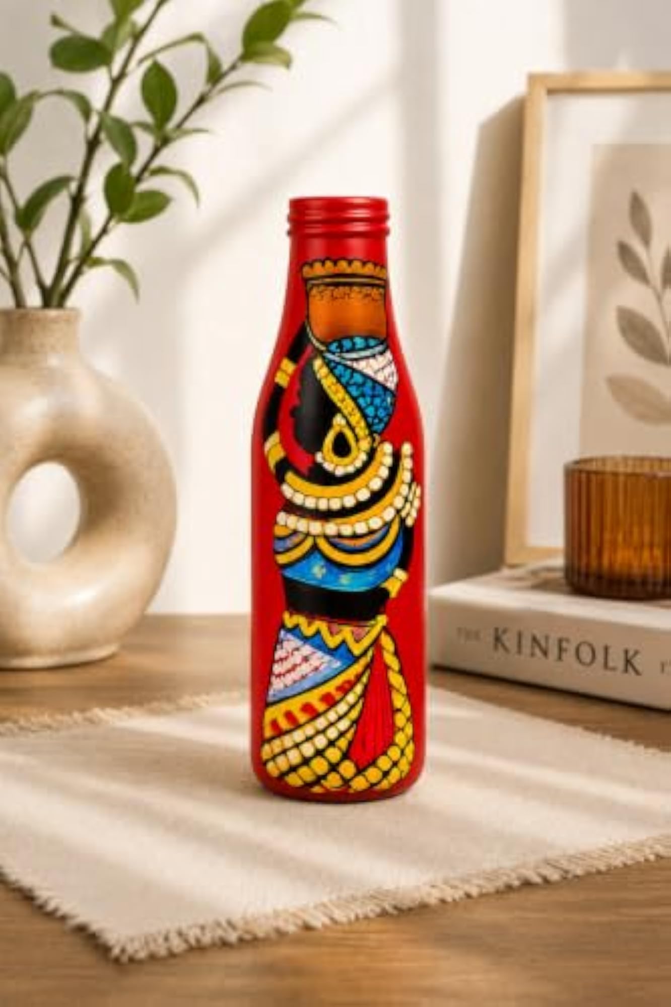 Handmade Decorative Glass Bottle for Home Decor
